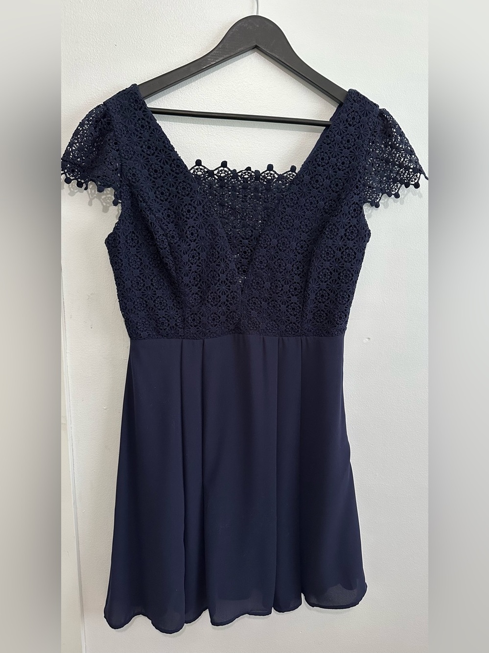 Nikibiki Navy Crochet Lace Dress